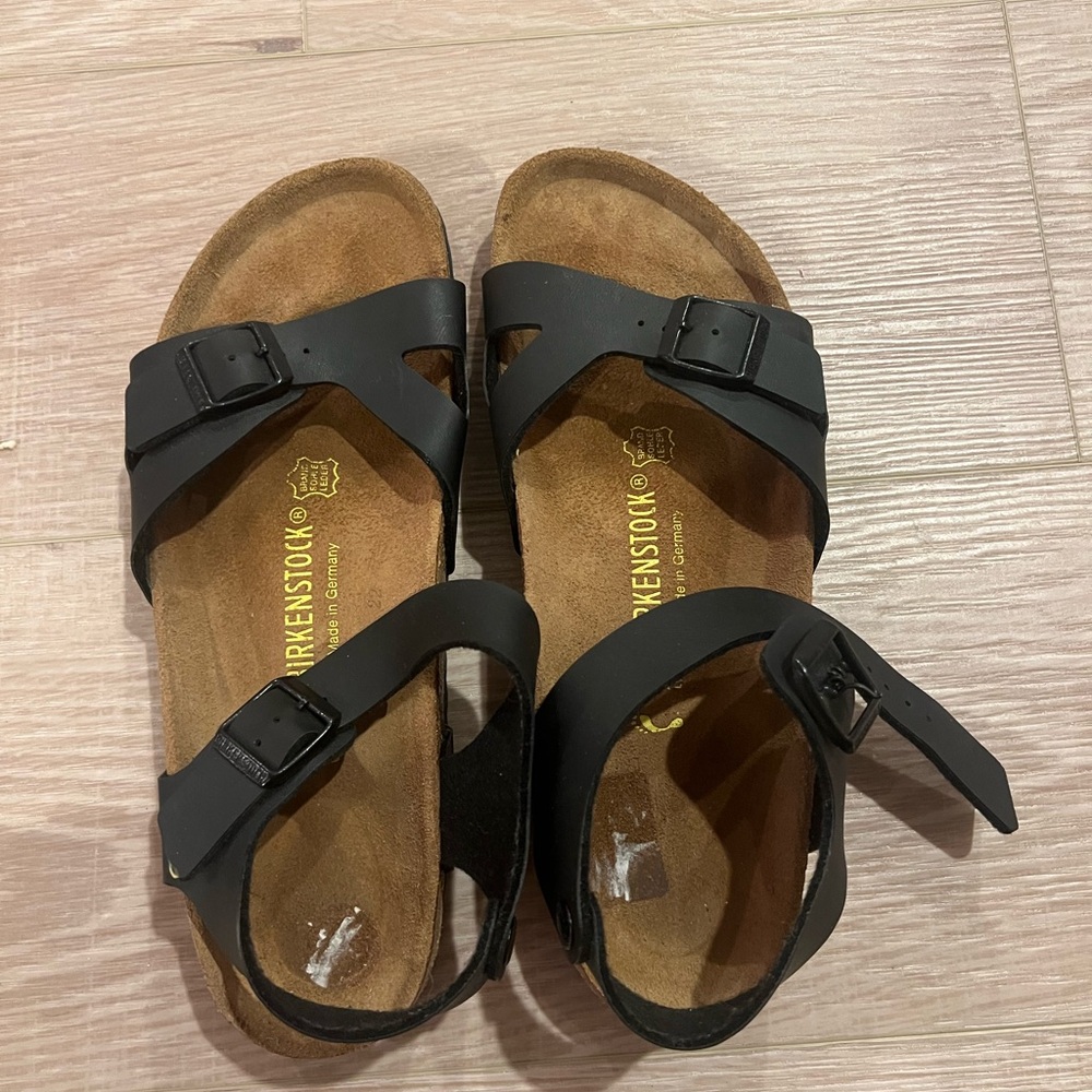 Birkenstock Black Sandals with Buckle Straps